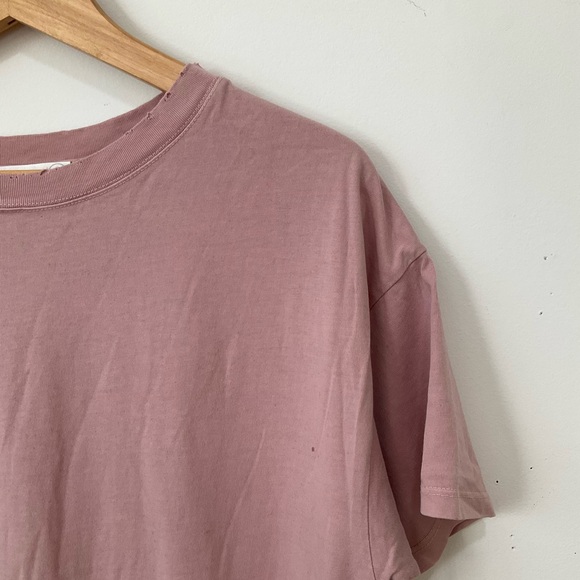 Treasure & Bond T Shirt Womens Small Pink Blouse Distressed Crewneck Oversized - Picture 6 of 7